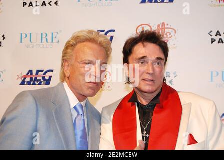 LAS VEGAS - FEBRUARY 20,2008: Siegfried Fischbacher and Roy Horn arrive at the Grand Opening of Bette Midler's 'The Showgirl Must Go On' at Caesars Palace February 20, 2008 - Caesars Palace Las Vegas, NV United States  People:  Siegfried Fischbacher, Roy Horn Credit: hoo-me / MediaPunch Stock Photo