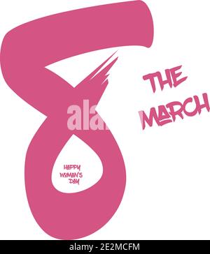 8 March. Women's day design. Vector illustration. Eps10 Stock Vector