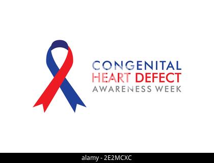 vector illustration of congenital heart defect awareness week design Stock Vector