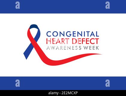 vector illustration of congenital heart defect awareness week design Stock Vector