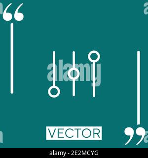 control of levels vector icon Linear icon. Editable stroke line Stock Vector