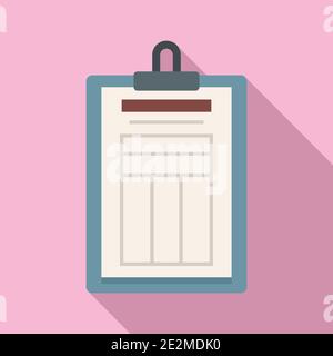 Estimator clipboard icon, flat style Stock Vector