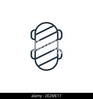 Sports outline vector icon. Thin line black sports icon, flat vector simple element illustration from editable hobbies concept isolated stroke on whit Stock Vector