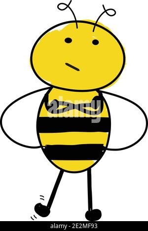cute unhappy fly. vector illustration. melancholy cartoon character ...