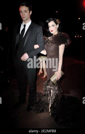 Dita Von Teese attends the Louis Vuitton Fall-Winter 2008-2009