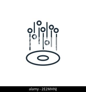 Teleportation outline vector icon. Thin line black teleportation icon, flat vector simple element illustration from editable future technology concept Stock Vector