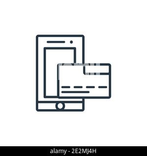 Payment method outline vector icon. Thin line black payment method icon, flat vector simple element illustration from editable payment concept isolate Stock Vector
