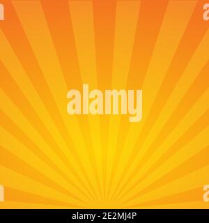 Sun rays. Sun Rays Orange background. Spiral Background. Vector illustration Stock Vector