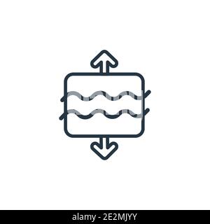 Archimedes principle outline vector icon. Thin line black archimedes principle icon, flat vector simple element illustration from editable education c Stock Vector