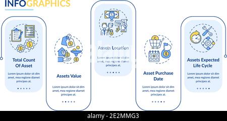 Investment inventory vector infographic template Stock Vector