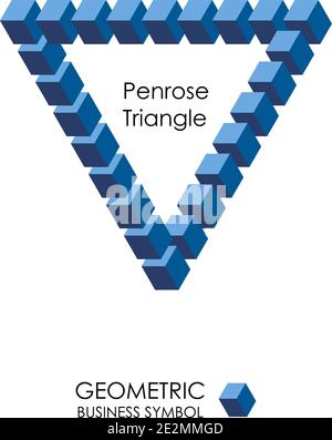 Penrose Triangle. Geometric business symbol. Vector icon. Eps 10 Stock Vector