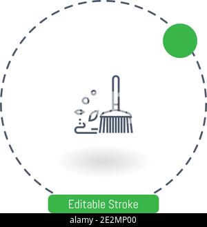 cleaning vector icon editable stroke outline icons for web and mobile Stock Vector