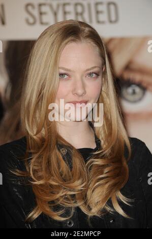 US actress Amanda Seyfried poses as she attends a photocall for the Atom Egoyan's film 'Chloe' at Hotel George V in Paris, France, on February 8, 2010. Photo Thierry Orban/ABACAPRESS.COM Stock Photo