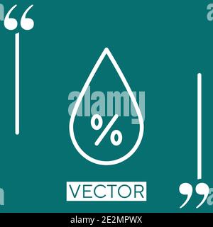 humidity vector icon Linear icon. Editable stroked line Stock Vector