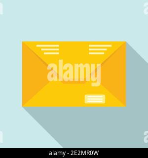 Utilities mail icon, flat style Stock Vector