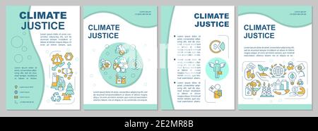 Environment pollution brochure template Stock Vector
