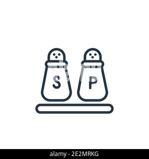 Salt and pepper shaker set icon sticker sketch Vector Image