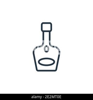 Cognac outline vector icon. Thin line black cognac icon, flat vector simple element illustration from editable drinks concept isolated stroke on white Stock Vector