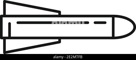 Missile weapon icon, outline style Stock Vector