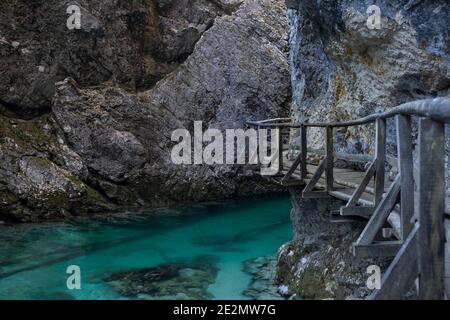 Vintgar Gorge, Triglav National Park, Carniola, Slovenia Stock Photo