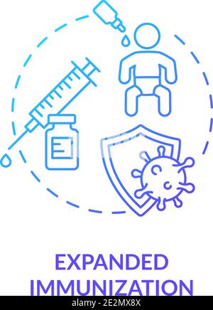 Expanded immunization concept icon Stock Vector