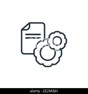 Smart contract outline vector icon. Thin line black smart contract icon, flat vector simple element illustration from editable general concept isolate Stock Vector