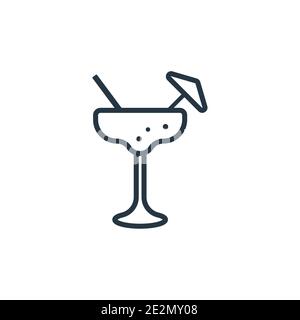 Last word drink outline vector icon. Thin line black last word drink icon, flat vector simple element illustration from editable drinks concept isolat Stock Vector