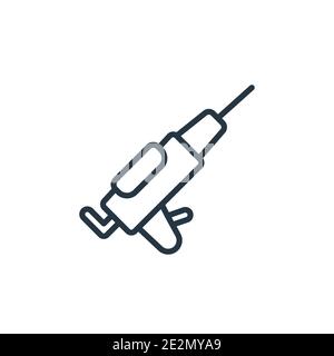 Sealants outline vector icon. Thin line black sealants icon, flat vector simple element illustration from editable dentist concept isolated stroke on Stock Vector