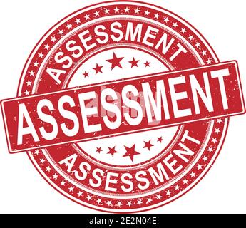 assessment stamp. red round assessment grunge vintage stamp. assessment Stock Vector