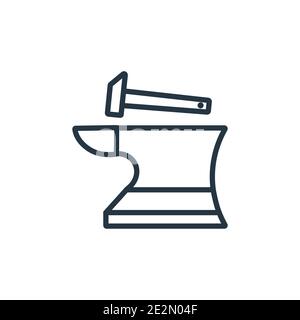 Blacksmith outline vector icon. Thin line black blacksmith icon, flat vector simple element illustration from editable cultures concept isolated strok Stock Vector