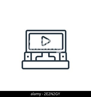 Home theater outline vector icon. Thin line black home theater icon, flat vector simple element illustration from editable entertainment concept isola Stock Vector