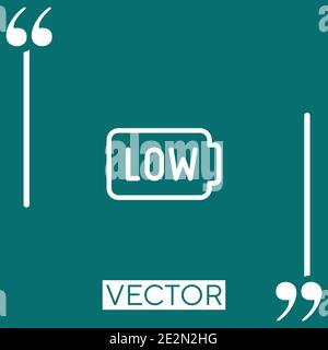 low battery vector icon Linear icon. Editable stroke line Stock Vector