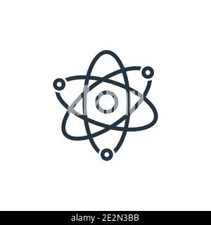 Atomic orbitals outline vector icon. Thin line black atomic orbitals icon, flat vector simple element illustration from editable education concept iso Stock Vector