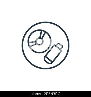 Study tools outline vector icon. Thin line black study tools icon, flat vector simple element illustration from editable online learning concept isola Stock Vector