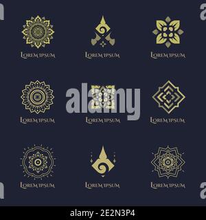 Luxury concept logo design vector set. Stock Vector