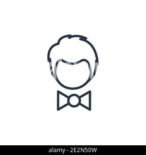 Bartender outline vector icon. Thin line black bartender icon, flat vector simple element illustration from editable drinks concept isolated on white Stock Vector