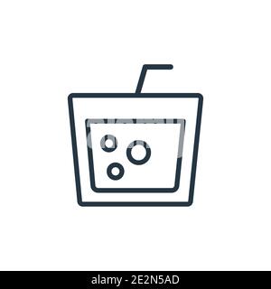 Caipirinha outline vector icon. Thin line black caipirinha icon, flat vector simple element illustration from editable drinks concept isolated on whit Stock Vector