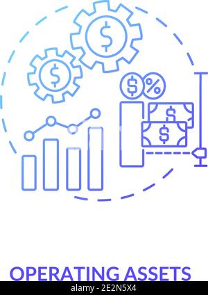 Operating assets concept icon Stock Vector