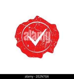 Stamp Distressed CheckMark 7 Stock Vector