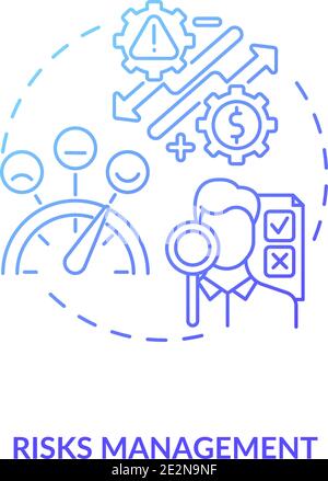 Risks management concept icon Stock Vector