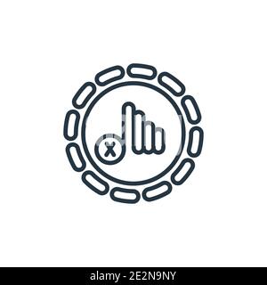 No signal outline vector icon. Thin line black no signal icon, flat vector simple element illustration from editable electrian connections concept iso Stock Vector