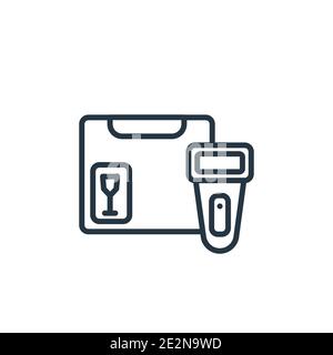 Scanner outline vector icon. Thin line black scanner icon, flat vector simple element illustration from editable delivery and logistic concept isolate Stock Vector