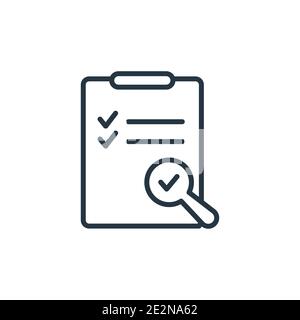 Inspection outline vector icon. Thin line black inspection icon, flat vector simple element illustration from editable delivery and logistics concept Stock Vector