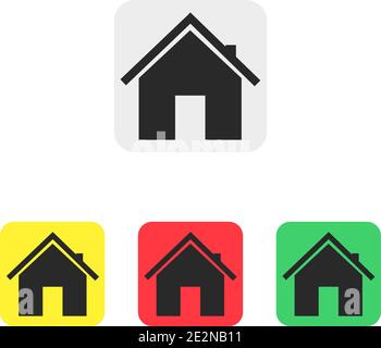 Set of House icons in flat style. Vector icons Stock Vector