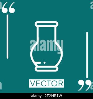 jug vector icon Linear icon. Editable stroked line Stock Vector