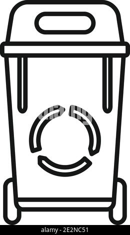 House garbage icon, outline style Stock Vector
