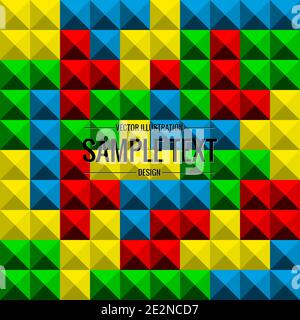 Tetris game background. Seamless pattern. Vector illustration Stock Vector