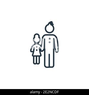 Single mother with kid in black and white Stock Vector Image & Art - Alamy