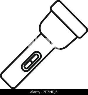 Industrial climber flashlight icon, outline style Stock Vector