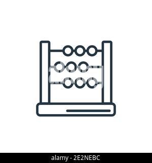 Abcus outline vector icon. Thin line black abcus icon, flat vector simple element illustration from editable education concept isolated on white backg Stock Vector